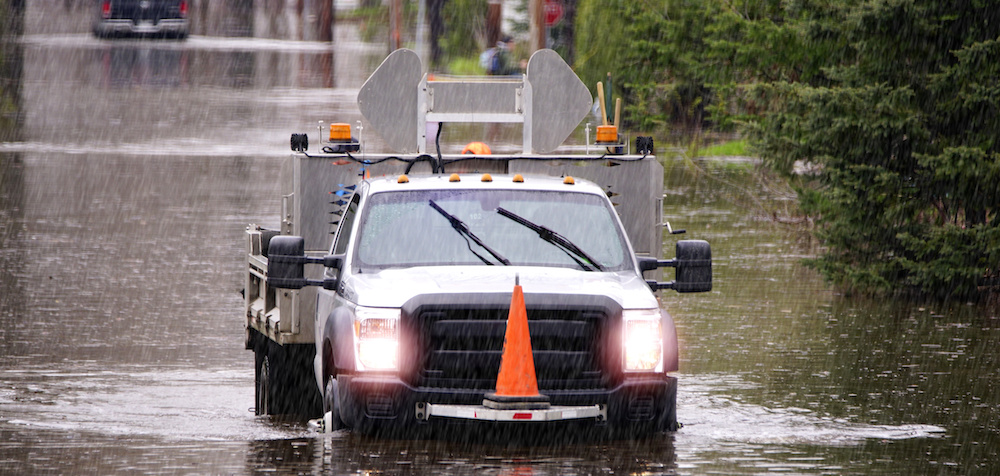 Flood waters