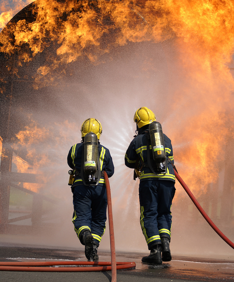 Large fire and explosion at industrial plant